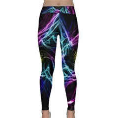 Abstract Art Color Design Lines Classic Yoga Leggings by Sapixe