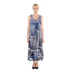 Manhattan New York City Sleeveless Maxi Dress by Sapixe