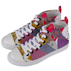 Girl Power Women s Mid-top Canvas Sneakers by burpdesignsA