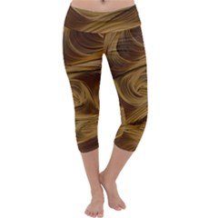 Paper Art Paper Art Eddy Yellow Capri Yoga Leggings by Sapixe