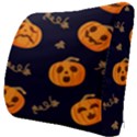 Funny Scary Black Orange Halloween Pumpkins Pattern Seat Cushion View3