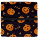 Funny Scary Black Orange Halloween Pumpkins Pattern Seat Cushion View4