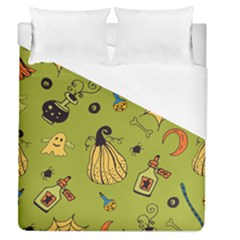 Funny Scary Spooky Halloween Party Design Duvet Cover (queen Size) by HalloweenParty