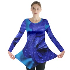 Beauty Bloom Blue 67636 Long Sleeve Tunic  by hhhh