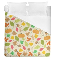 Thanksgiving Pattern Duvet Cover (queen Size) by Valentinaart