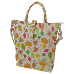 Thanksgiving Pattern Buckle Top Tote Bag by Valentinaart