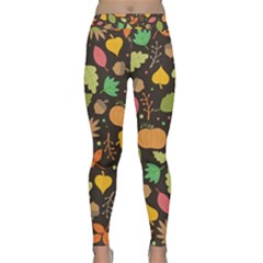 Thanksgiving Pattern Classic Yoga Leggings by Valentinaart