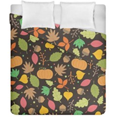 Thanksgiving Pattern Duvet Cover Double Side (california King Size) by Valentinaart