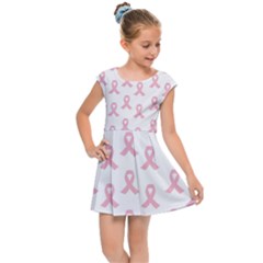 Pink Ribbon - Breast Cancer Awareness Month Kids Cap Sleeve Dress by Valentinaart