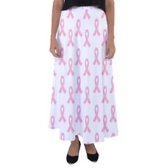 Pink Ribbon - Breast Cancer Awareness Month Flared Maxi Skirt by Valentinaart