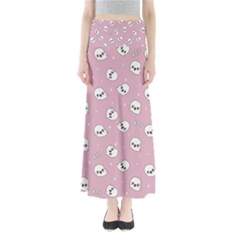 Cute Kawaii Ghost Pattern Full Length Maxi Skirt by Valentinaart