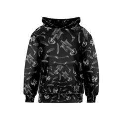 Human Skeleton Pattern - Halloween  Kids  Pullover Hoodie by Valentinaart