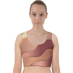 Autumn Copper Gradients Copyspace Velvet Racer Back Crop Top by Sapixe