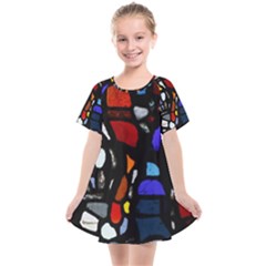 Art Bright Lead Glass Pattern Kids  Smock Dress by Sapixe