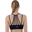 Pattern Spiderweb Halloween Gothic on black background Line Them Up Sports Bra View2