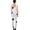 Pattern Skull Stars Handrawn Naive Halloween Gothic black and white One Piece Catsuit View2