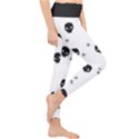 Pattern Skull Stars Handrawn Naive Halloween Gothic black and white Lightweight Velour Classic Yoga Leggings View4