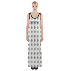 Logo Kekistan Pattern Elegant With Lines On White Background Maxi Thigh Split Dress by snek