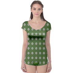 Logo Kekistan Pattern Elegant With Lines On Green Background Boyleg Leotard  by snek