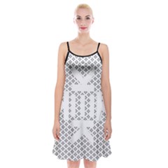 Logo Kek Pattern Black And White Kekistan Spaghetti Strap Velvet Dress by snek