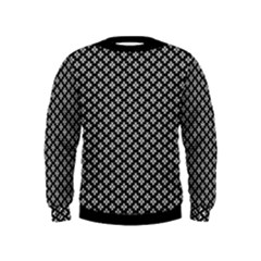 Logo Kek Pattern Black And White Kekistan Black Background Kids  Sweatshirt by snek