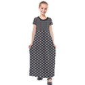 Logo Kek Pattern Black and White Kekistan black background Kids  Short Sleeve Maxi Dress View1