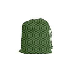 Logo Kek Pattern Black And Kekistan Green Background Drawstring Pouch (small) by snek