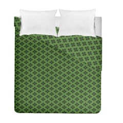 Logo Kek Pattern Black And Kekistan Green Background Duvet Cover Double Side (full/ Double Size) by snek