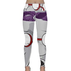 Purple Cup Nerd Lightweight Velour Classic Yoga Leggings by grimelab