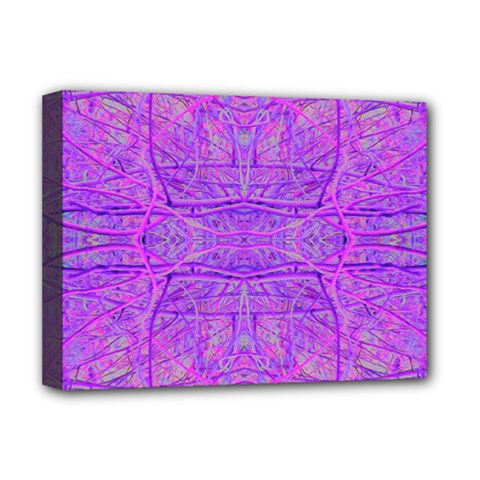 Hot Pink And Purple Abstract Branch Pattern Deluxe Canvas 16  X 12  (stretched)  by myrubiogarden