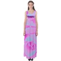 Perfect Hot Pink And Light Blue Rose Detail Empire Waist Maxi Dress View1