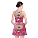 Wonderful Hearts With Floral Elements Reversible Skater Dress View2