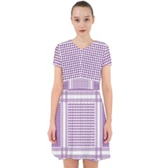 Purple Geometric Headdress Adorable In Chiffon Dress by Mariart