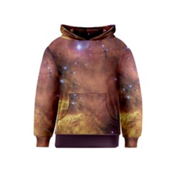 Cosmic Astronomy Sky With Stars Orange Brown And Yellow Kids  Pullover Hoodie by genx