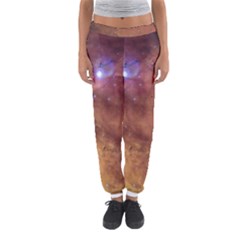 Cosmic Astronomy Sky With Stars Orange Brown And Yellow Women s Jogger Sweatpants by genx