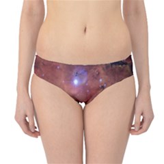 Cosmic Astronomy Sky With Stars Orange Brown And Yellow Hipster Bikini Bottoms by genx