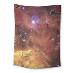 Cosmic Astronomy Sky With Stars Orange Brown And Yellow Medium Tapestry by genx