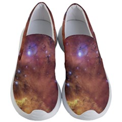 Cosmic Astronomy Sky With Stars Orange Brown And Yellow Women s Lightweight Slip Ons by genx