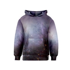 Orion Nebula Pastel Violet Purple Turquoise Blue Star Formation Kids  Pullover Hoodie by genx