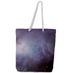 Orion Nebula Pastel Violet Purple Turquoise Blue Star Formation Full Print Rope Handle Tote (large) by genx