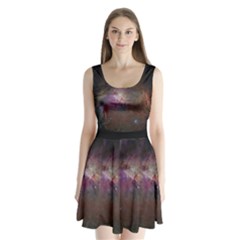 Orion Nebula Star Formation Orange Pink Brown Pastel Constellation Astronomy Split Back Mini Dress  by genx