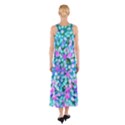 Blue And Hot Pink Succulent Sedum Flowers Detail Sleeveless Maxi Dress View2