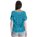 Technology Board Trace Digital V-Neck Flutter Sleeve Top View2