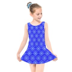 Snowflake Digital Paper Kids  Skater Dress Swimsuit by Wegoenart