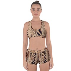 Animal Pattern Design Print Texture Racerback Boyleg Bikini Set by Wegoenart