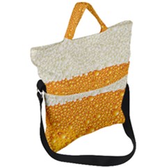 Bubble Beer Fold Over Handle Tote Bag by Wegoenart