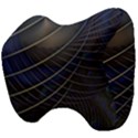 Background Fractal Peacock Pipe Head Support Cushion View4