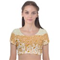 Beer Head Foam Cool Velvet Short Sleeve Crop Top  View1