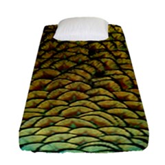 Peacock Bird Feather Color Fitted Sheet (single Size) by Wegoenart