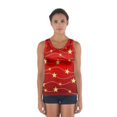 Background Christmas Decoration Sport Tank Top  by Simbadda